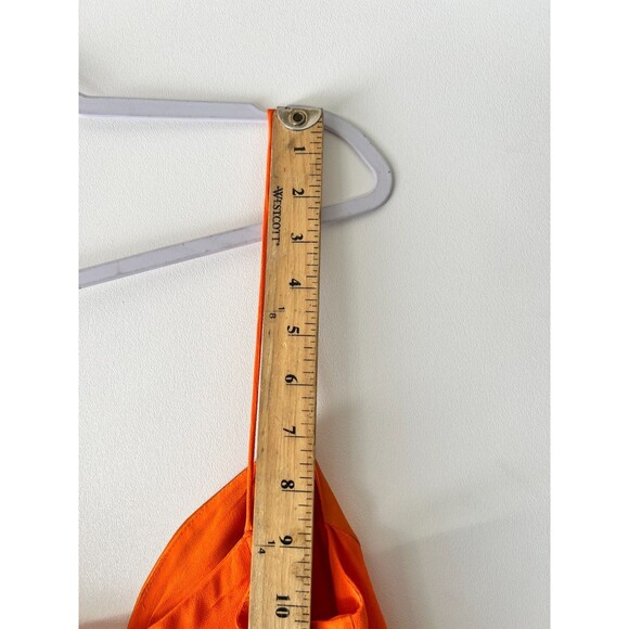 Reformation Ocean Dress Size 4 Orange Sweetheart-Neck Woven Mini Slip Dress - Picture 11 of 15